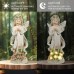 Landrip Gardening Gift for Women, Angel Garden Ornaments Statue, Solar LED Garden Lights Resin, Solar Fairy Garden for Mom Grandma for Garden Grave Memorial Stones